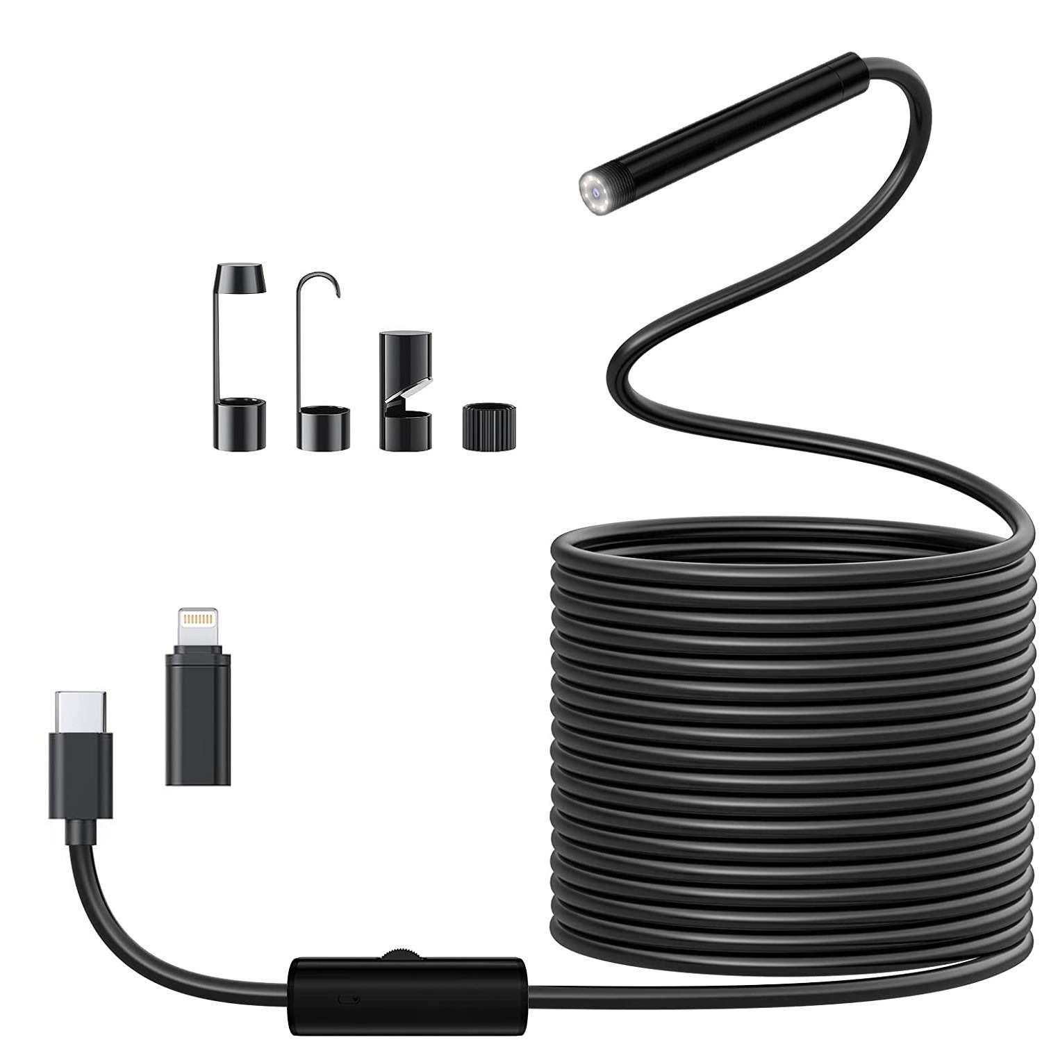 Photography Lighting Gear - 8mm Lens Industrial Endoscope, 1920p Borescope