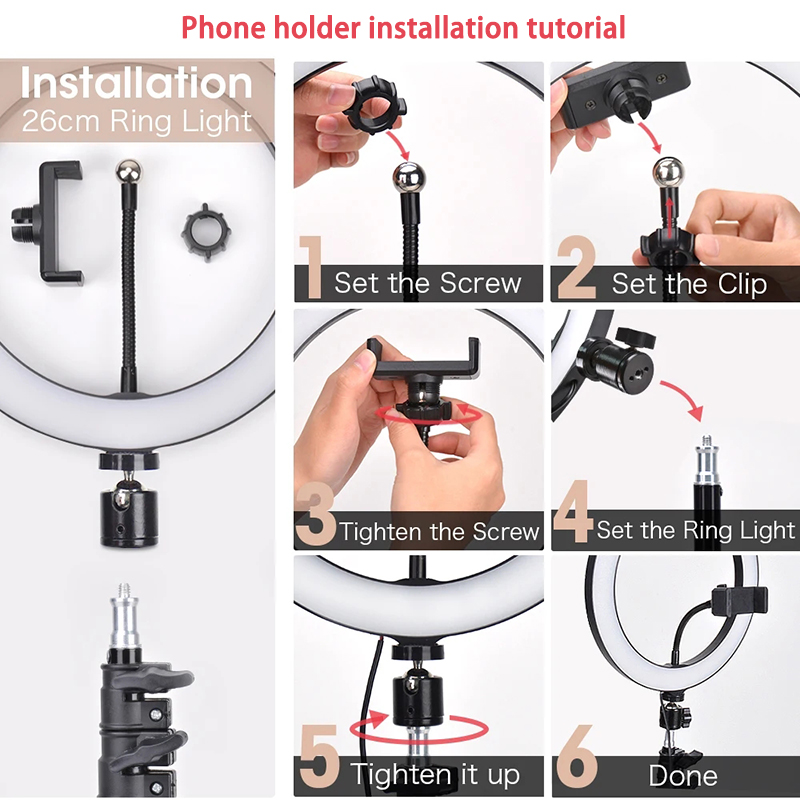 16/26/33cm Selfie Ring Light P - Photography Lighting Overhead 评论和价格