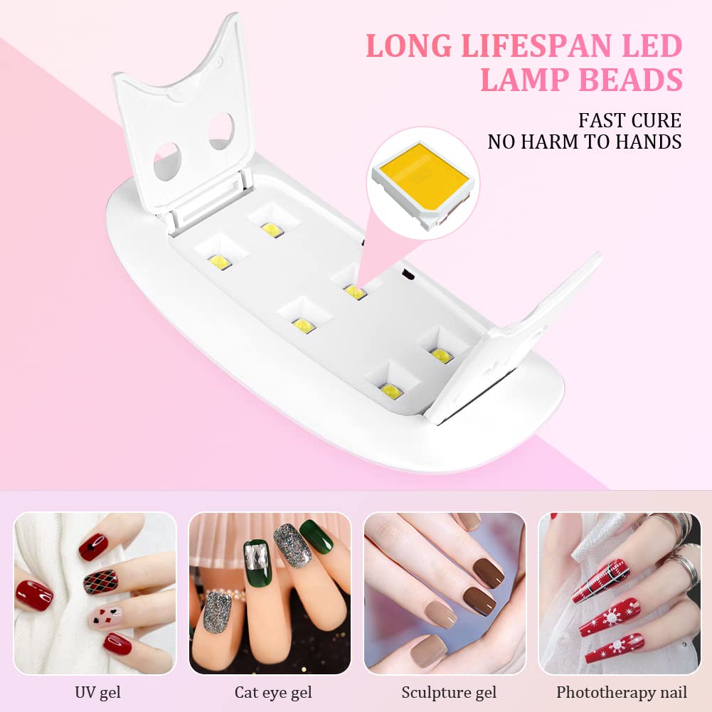 Portable 6 LED UV Nail Lamp 6W - Photography Lighting Gels 评论和价格