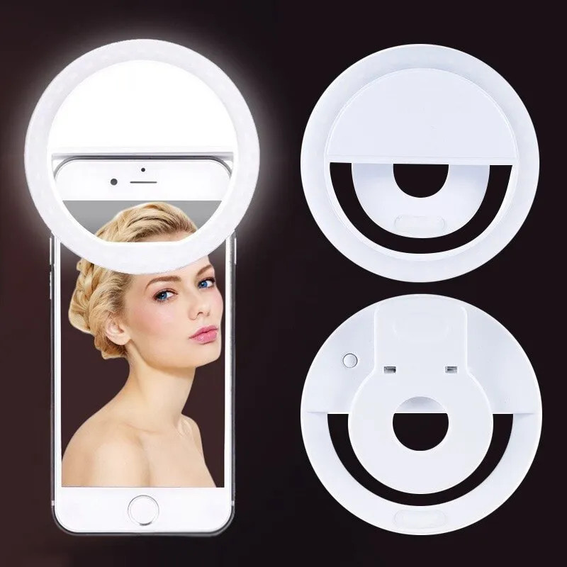 USB Rechargeable LED Selfie Ri - Photography Lighting Overhead 评论和价格