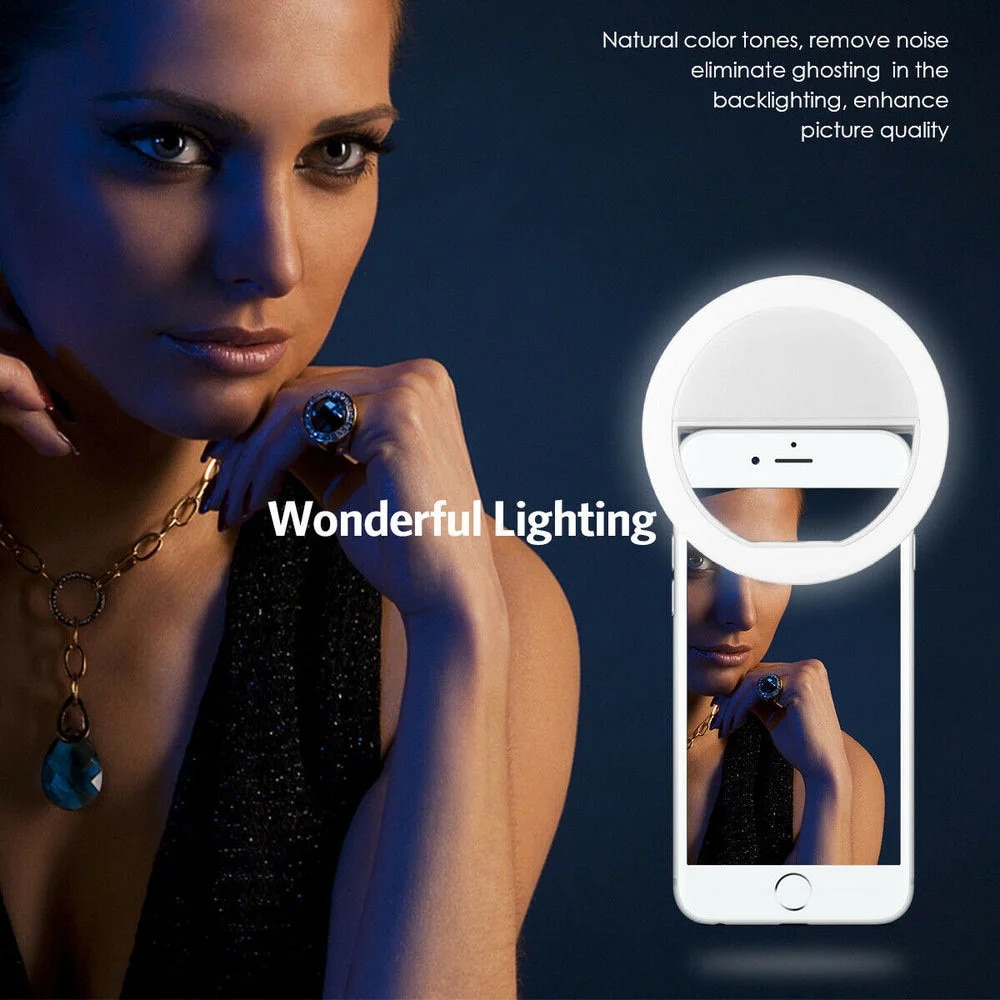 USB Rechargeable LED Selfie Ri - Photography Lighting Overhead 评论和价格