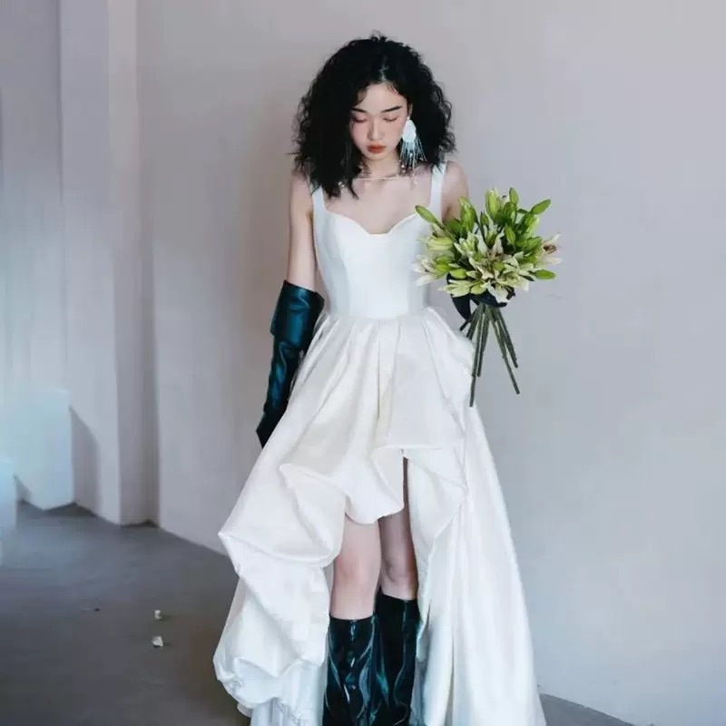 Strap Short Skirt Wedding Dres - Photography Natural Lighting Basics 评论和价格