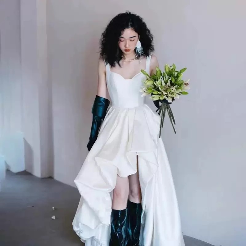 Strap Short Skirt Wedding Dres - Photography Natural Lighting Basics 评论和价格