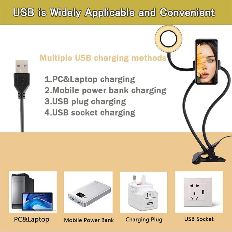 Universal Selfie Ring Light wi - Photography Lighting Overhead 评论和价格
