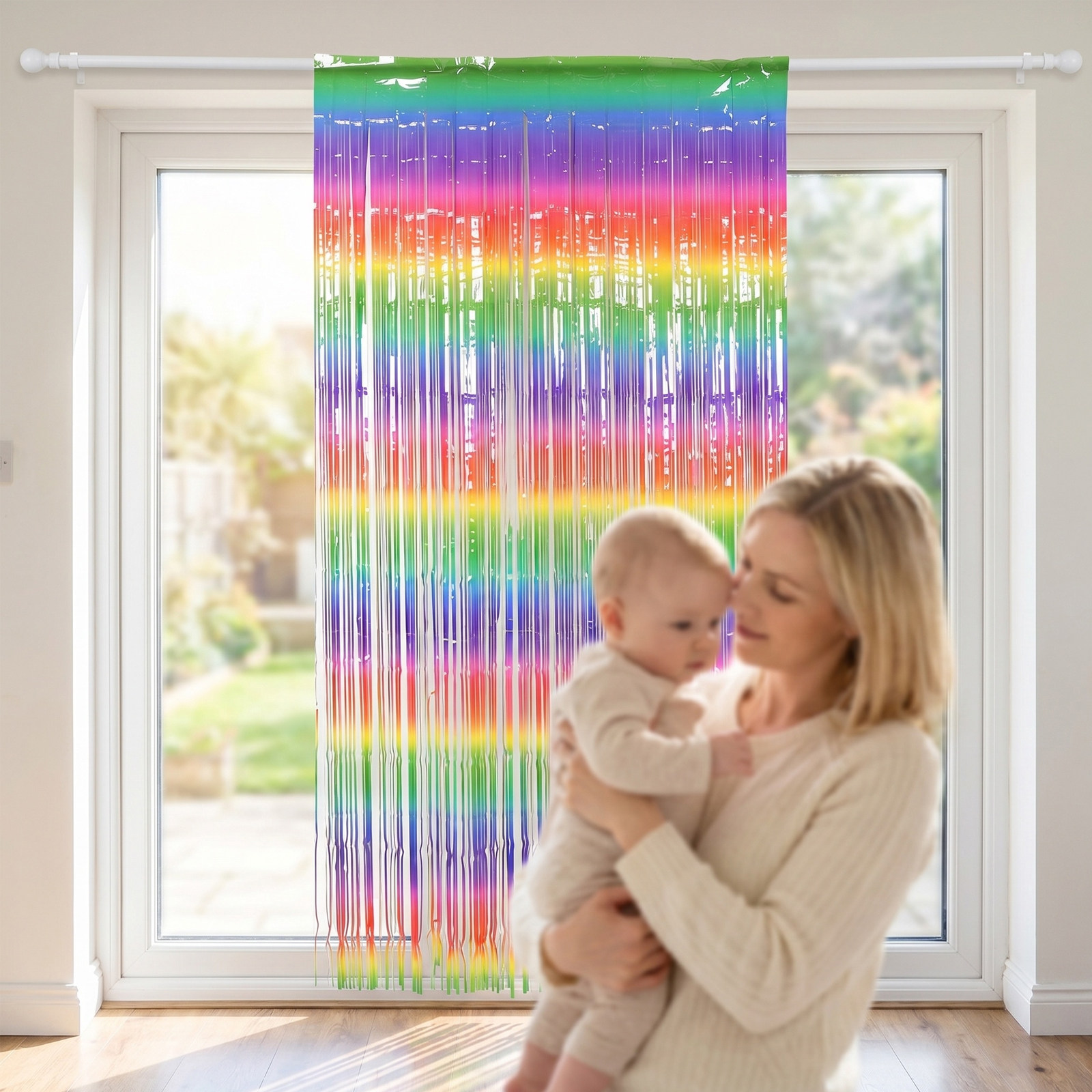 2Pcs Rainbow Foil Curtain Phot - Photography Lighting 评论和价格