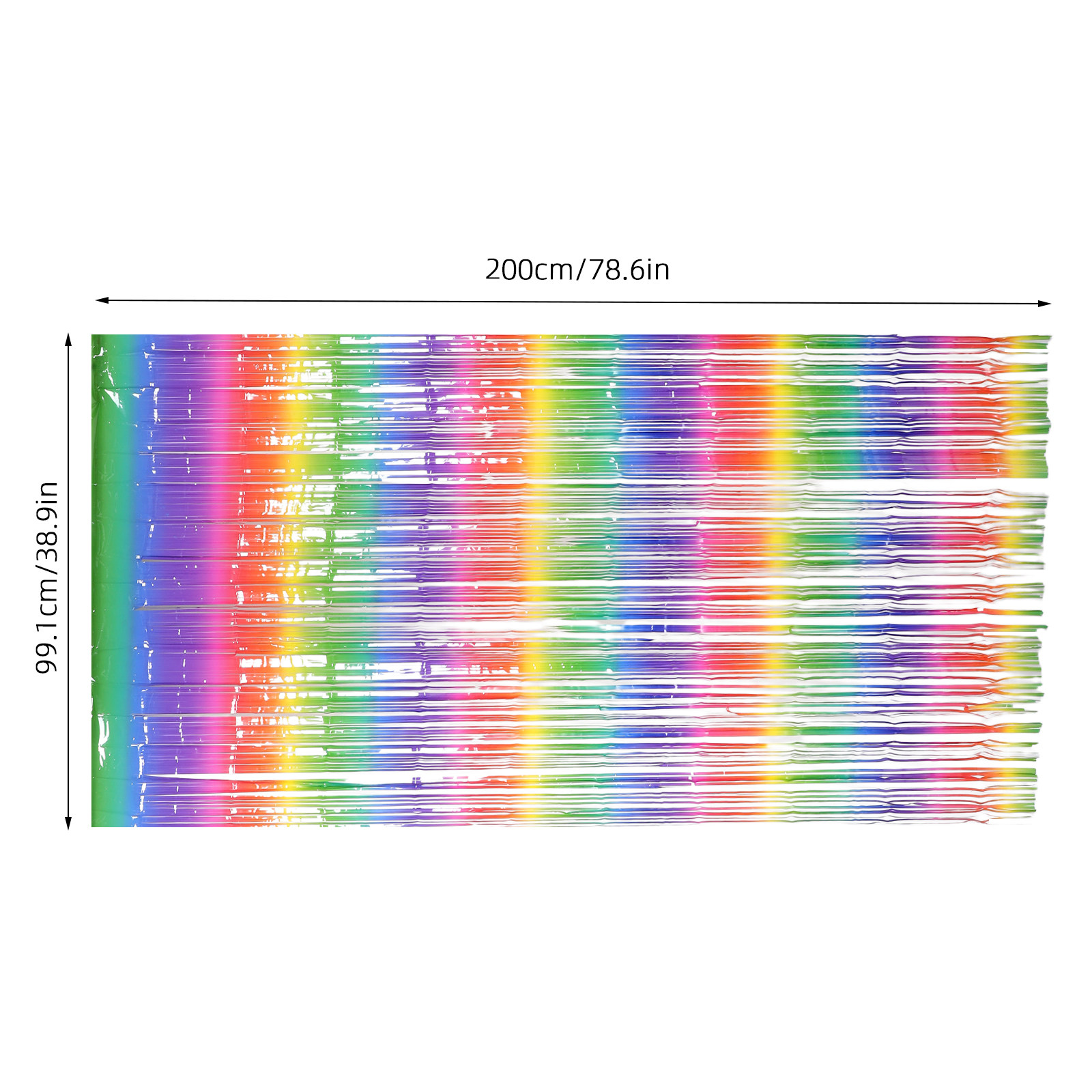 2Pcs Rainbow Foil Curtain Phot - Photography Lighting 评论和价格