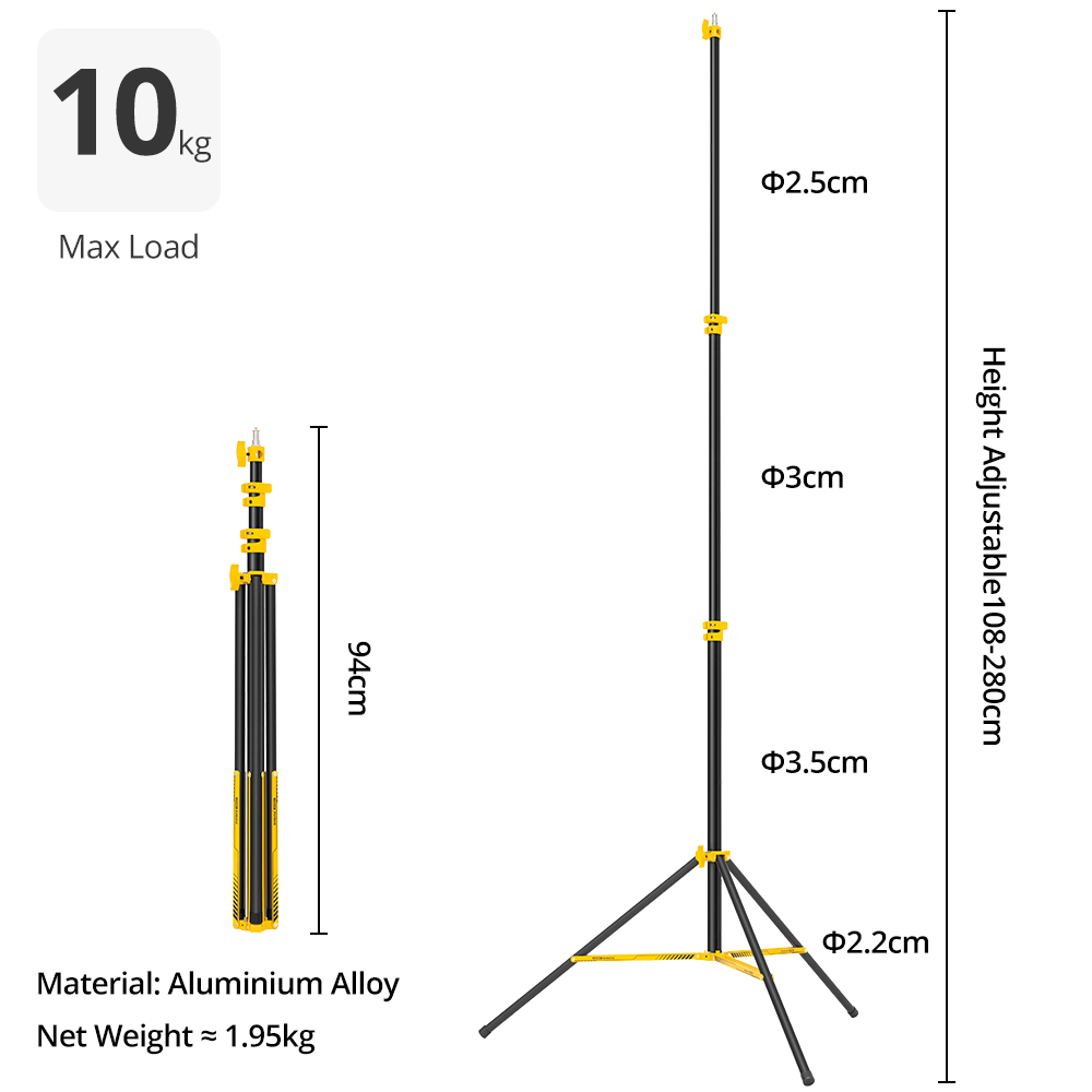 AMBITFUL GM280Y 280cm Professi - Photography Lighting Gear 评论和价格