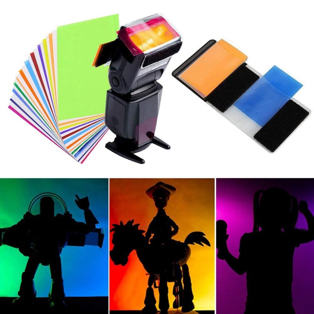 12 Colors Camera Flash Gels Li - Photography Lighting Gel 评论和价格