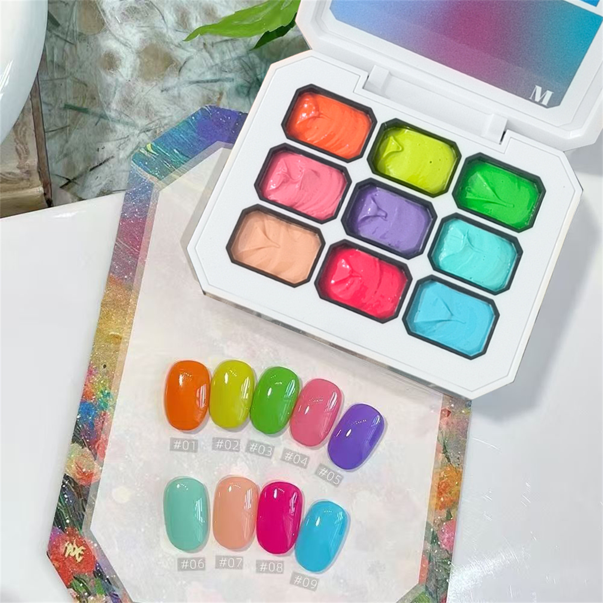 1pc 9-color Solid Nail Polish  - Photography Lighting Gel 评论和价格
