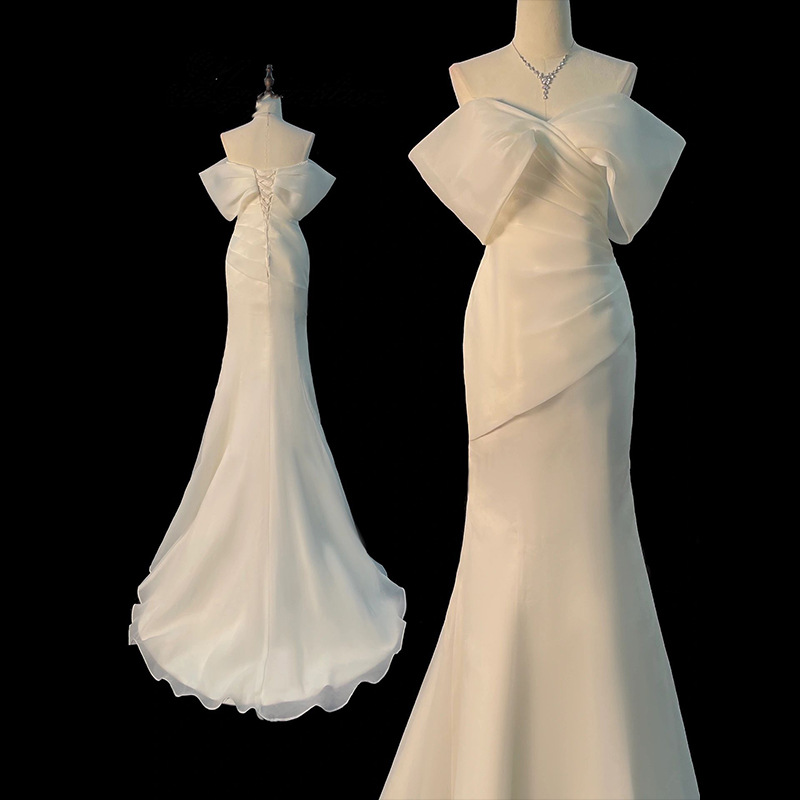 One Shoulder Satin Light Weddi - Photography Natural Lighting Basics 评论和价格